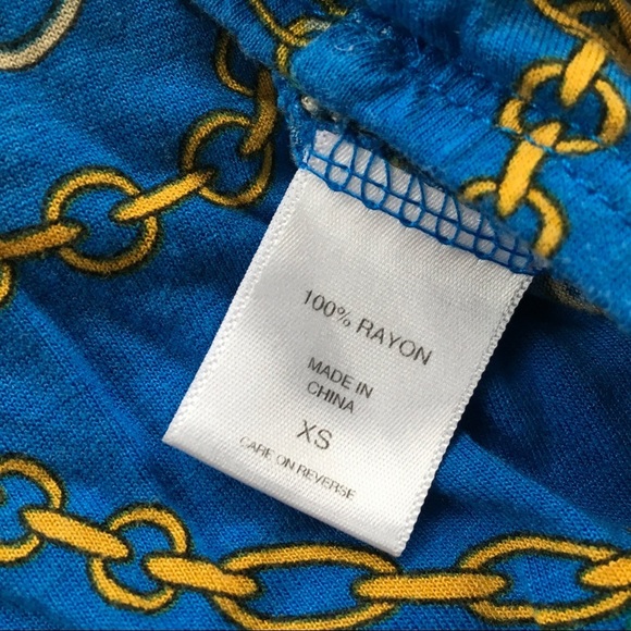 New York & Company Scarf Print Sleeveless Blouse XS - Picture 5 of 6